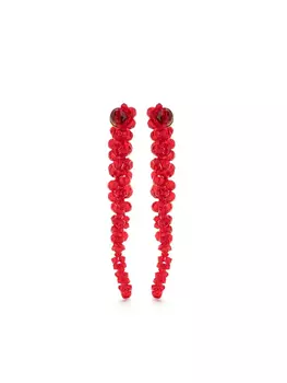 Серьги с кристаллами Simone Rocha, красный