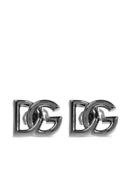 Серьги с логотипом DG DOLCE & GABBANA, серебяный
