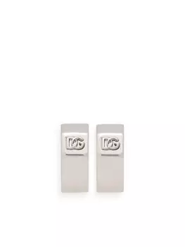 Серьги с логотипом DG Dolce & Gabbana, серебряный