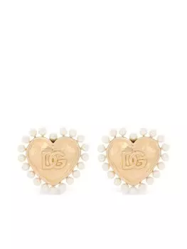 Серьги с логотипом DG Dolce & Gabbana, золотой