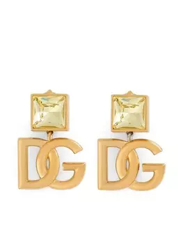 Серьги с логотипом DG Dolce & Gabbana, золотой