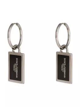 Серьги с логотипом Dolce & Gabbana, серебряный