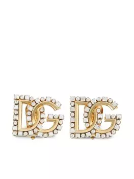 Серьги с логотипом Dolce & Gabbana, золотой