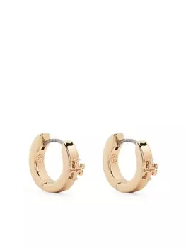 Серьги с логотипом Double T Tory Burch, золотой