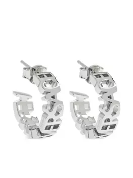 Серьги с логотипом Versace, серебряный