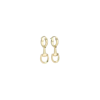 Серьги с подвесками Gucci Horsebit из желтого золота