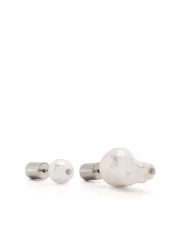 Серьги с жемчугом Jil Sander, серебристый