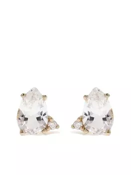 Серьги Sea of Beauty из желтого золота с бриллиантами и топазами Mizuki, золотой