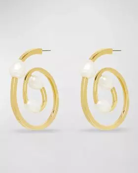 Серьги-скейтеры Lele Sadoughi, цвет Pearl