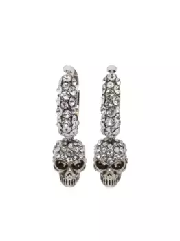Серьги Skull Alexander McQueen, серебяный