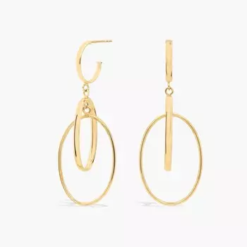 Серьги-слезинки из желтого золота 14 карат Blue Nile