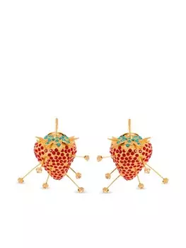 Серьги со стразами Balmain, золотой