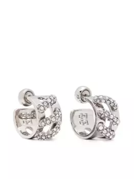 Серьги Stitch с кристаллами Givenchy, серебяный