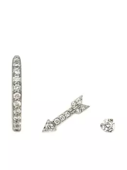 Серьги The Corporate Chic из белого золота с бриллиантами Lark & Berry, серебяный