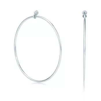 Серьги Tiffany & Co. Elsa Peretti Diamond, серебро