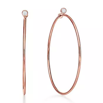 Серьги Tiffany & Co. Elsa Peretti Diamond, розовое золото