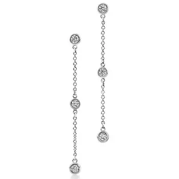 Серьги Tiffany & Co. Elsa Peretti Diamonds by the Yard, платина