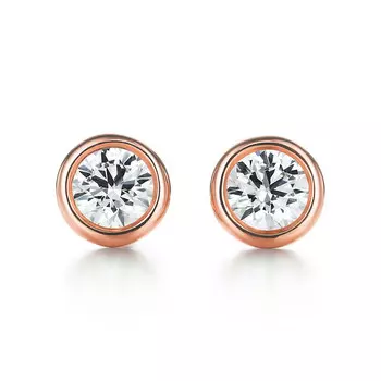 Серьги Tiffany & Co. Elsa Peretti Diamonds by the Yard, розовое золото