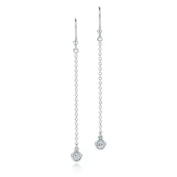 Серьги Tiffany & Co. Elsa Peretti Diamonds by the Yard, серебро
