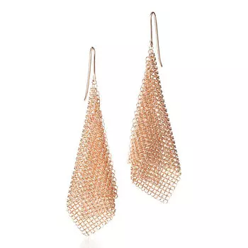 Серьги Tiffany & Co. Elsa Peretti Mesh, розовое золото