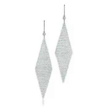 Серьги Tiffany & Co. Elsa Peretti Mesh, серебро