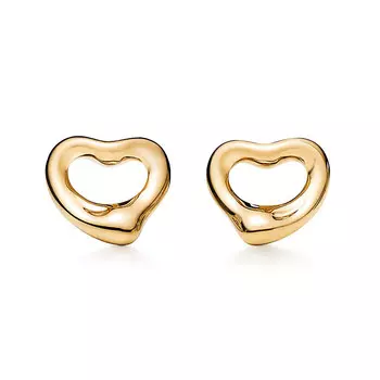 Серьги Tiffany & Co. Elsa Peretti Open Heart, золото
