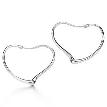 Серьги Tiffany & Co. Elsa Peretti Open Heart, серебро