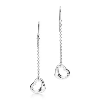 Серьги Tiffany & Co. Elsa Peretti Open Heart, серебро