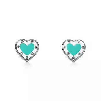 Серьги Tiffany & Co. Return to Tiffany Love Tiffany Blue Heart, серебро