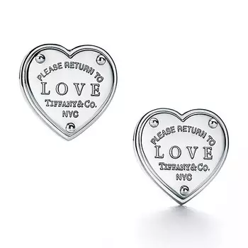 Серьги Tiffany & Co. Return to Tiffany Love, серебро