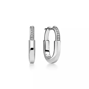 Серьги Tiffany & Co.Small, белое золото с бриллиантами