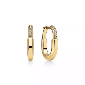 Серьги Tiffany & Co. Small, желтое золото с бриллиантами