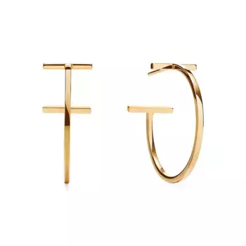 Серьги Tiffany & Co. T Hoop, золото