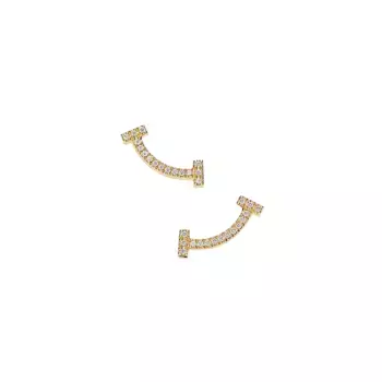Серьги Tiffany & Co. T Smile, золото/бриллиант