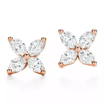 Серьги Tiffany & Co Tiffany Victoria, розовое золото/бриллиант