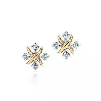 Серьги Tiffany & Co. x Jean Schlumberger by Tiffany Lynn, золото/платина/бриллианты