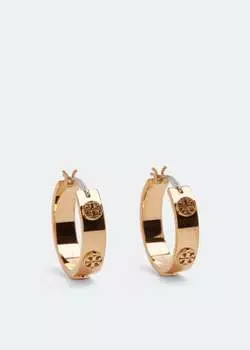 Серьги TORY BURCH Miller stud huggie earrings, золотой