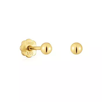 Серьги Tous 3 mm gold Basics, золото