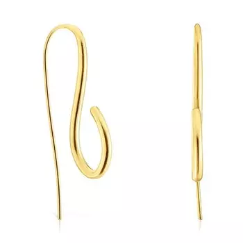 Серьги Tous Bent Long, позолоченное серебро