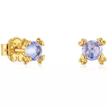 Серьги Tous Gold and Tanzanite Color Pills, золото