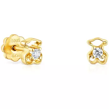 Серьги Tous Gold Baby TOUS With Diamonds, золото