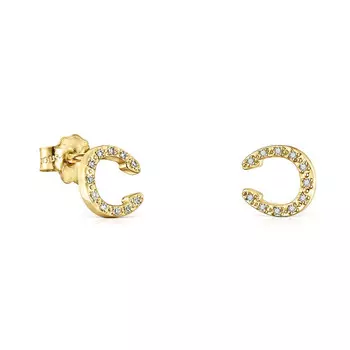Серьги Tous Good Vibes Horseshoe, золото/бриллианты