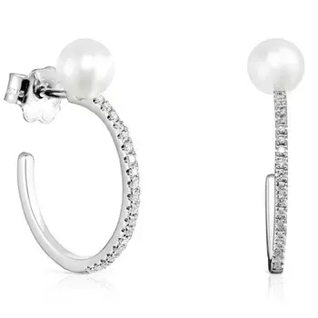 Серьги Tous Les Classiques Large, белое золото/жемчуг/бриллиант