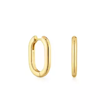 Серьги Tous Long 22 mm Hoop Tous Basics, вермель
