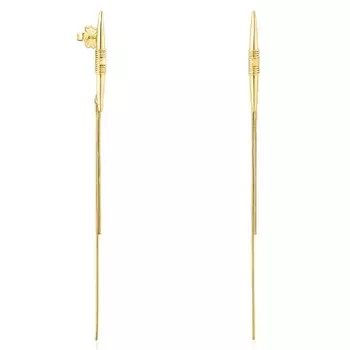 Серьги Tous Lure Long, позолоченное серебро/серебро