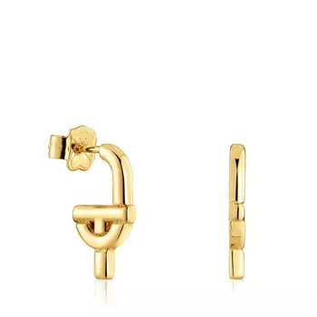 Серьги Tous Manifesto, 17 мм, серебро с 18-каратным золотым покрытием