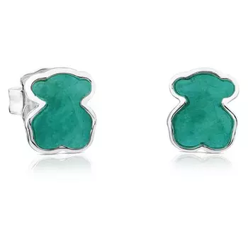 Серьги Tous New Color Earrings with Amazonite, серебро