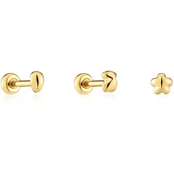 Серьги Tous Pack of Balloon, 3 предмета, золотой