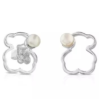 Серьги Tous Silueta, серебро/жемчуг