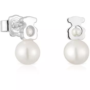 Серьги Tous Small Bear With Cultured Pearls I-Bear, серебро